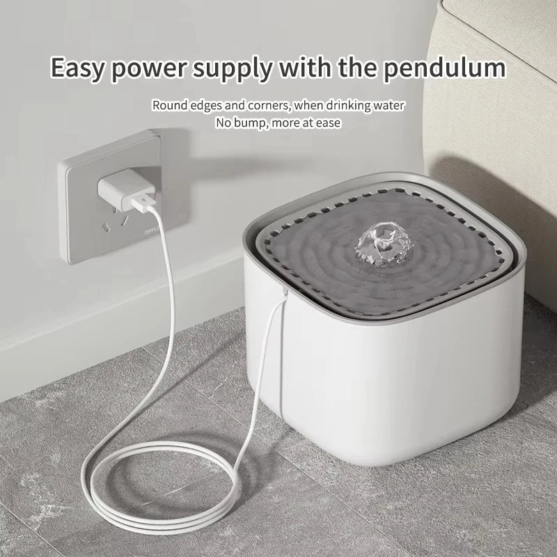 Pet Water Fountain Automatic Induction Circulating Filtering Cat Water Drinker USB Electric Mute Cats Water Dispenser