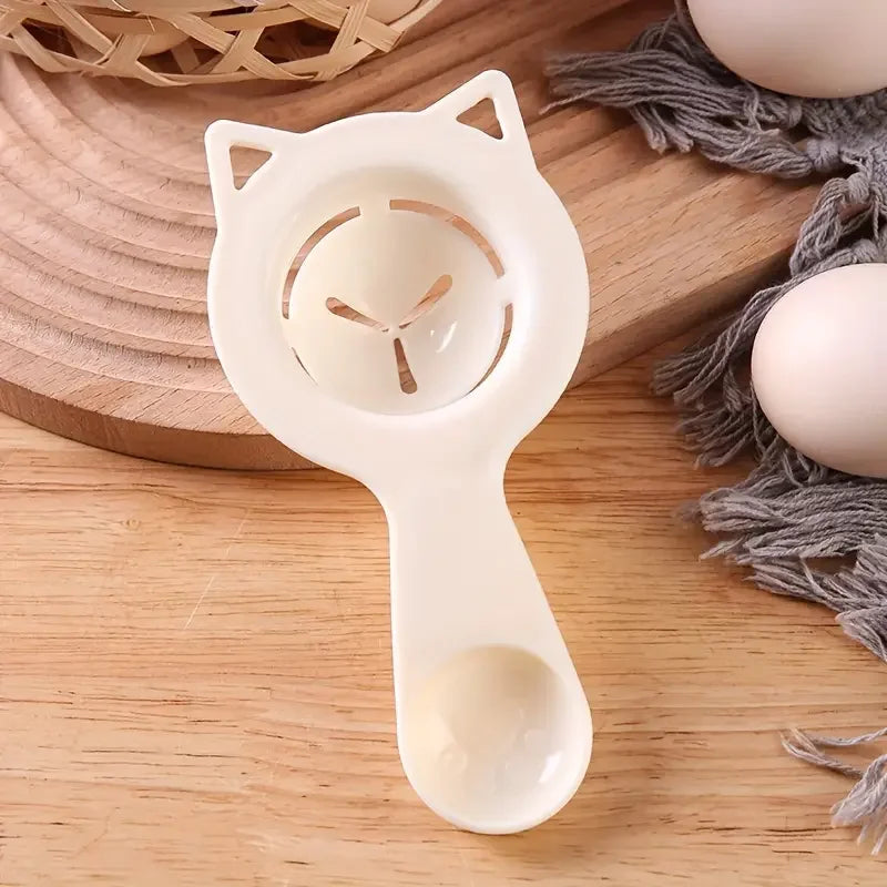 2-in-1 Cute Cartoon Cat Egg Separator & Measuring Cup Easy Yolk & White Filter for Baking and Cooking, Perfect Kitchen Gadget