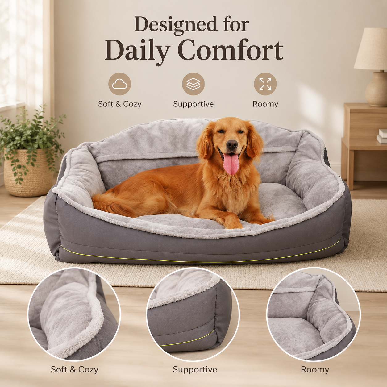 Luxury Orthopedic Dog Sofa Bed