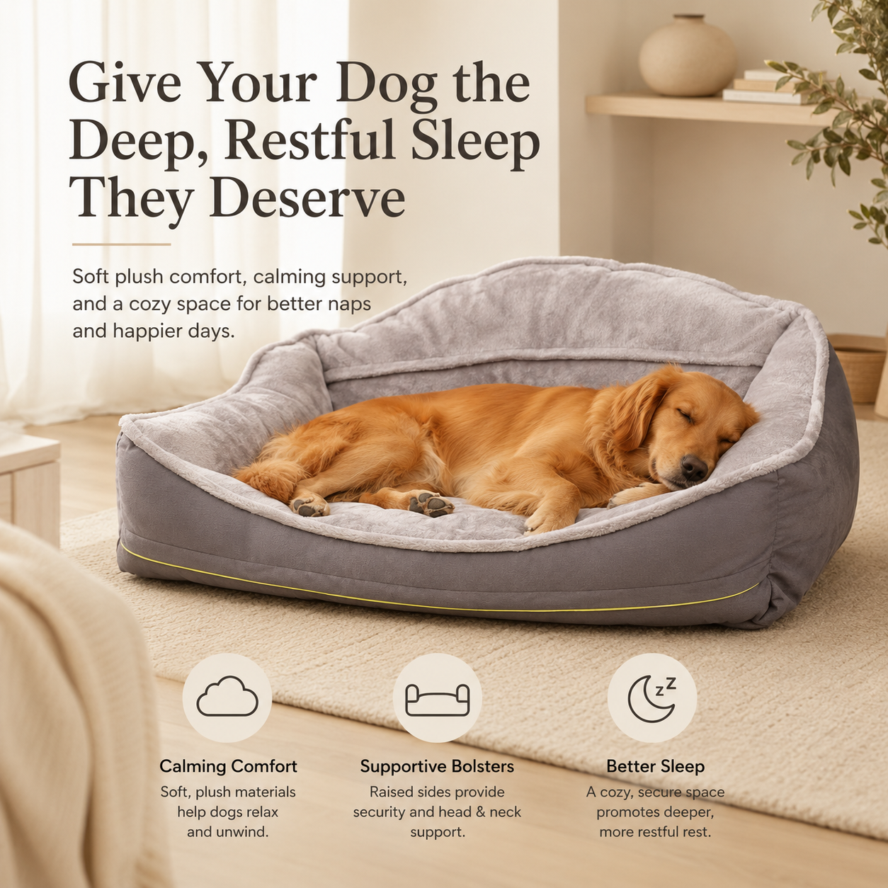 Luxury Orthopedic Dog Sofa Bed