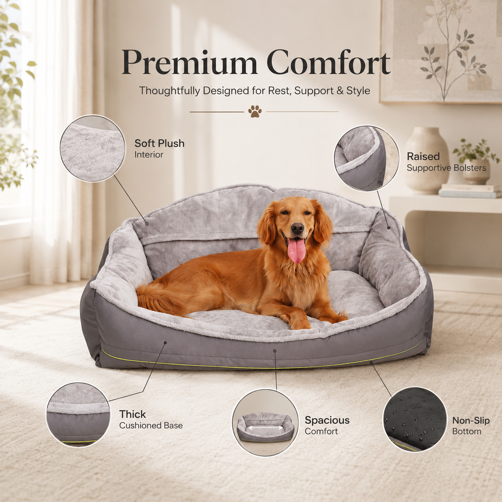Luxury Orthopedic Dog Sofa Bed